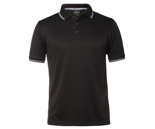 Polo Shirt With Pin Stripe Colar and Sleeves