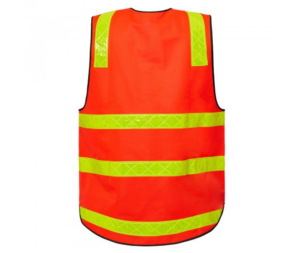 Work Craft Vic Road Vest DAY/NIGHT Work Craft Vic Road Vest DAY/NIGHT in Red and Yellow - Front View
