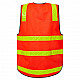 Work Craft Vic Road Vest DAY/NIGHT Work Craft Vic Road Vest DAY/NIGHT in Red and Yellow - Front View