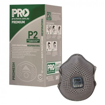 Promesh Respirator P2 Carbon Filter With Valve Pc823 Box Of 12