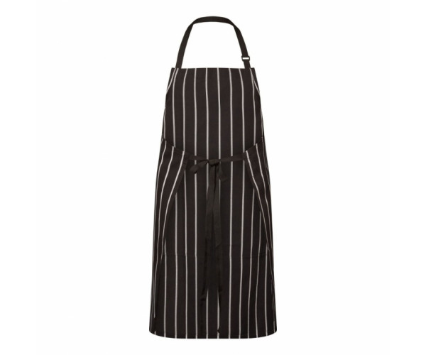 FULL BIB CAFÉ STRIPE APRON WITH POCKET CA030 FULL BIB CAFÉ STRIPE APRON WITH POCKET CA030