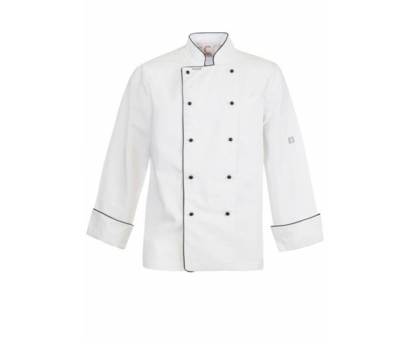 EXECUTIVE CHEFS JACKET WITH PIPING - LONG SLEEVE CJ037