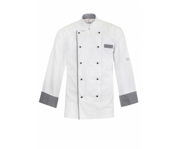 EXECUTIVE CHEFS LIGHTWEIGHT VENTED JACKET WITH CHECKED DETAIL EXECUTIVE CHEFS LIGHTWEIGHT VENTED JACKET WITH CHECKED DETAIL