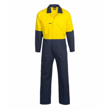 Hi Vis  Two Tone Poly/Cotton Coveralls Long On Sale 
