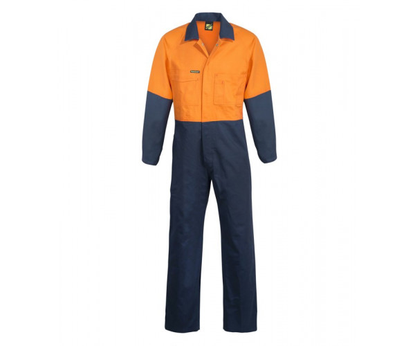 HI VIS TWO TONE POLY/COTTON COVERALLS LONG 50% OFF HI VIS TWO TONE POLY/COTTON COVERALLS LONG 50% OFF