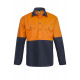 HIVIS COTTON DRILL SHIRT WITH SEMI GUSSET LONG SLEEVES