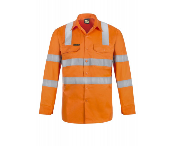 WORK CRAFT LIGHTWEIGHT COTTON HI VIS RAILWORKERS SHIRT WORK CRAFT LIGHTWEIGHT COTTON HI VIS RAILWORKERS SHIRT