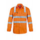 WORK CRAFT LIGHTWEIGHT COTTON HI VIS RAILWORKERS SHIRT WORK CRAFT LIGHTWEIGHT COTTON HI VIS RAILWORKERS SHIRT