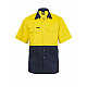 WORK CRAFT TWO TONE SHORT SLEEVE SHIRT WITH PRESS STUDS & POCKETS 100% COTTON WORK CRAFT TWO TONE SHORT SLEEVE SHIRT WITH PRESS STUDS & POCKETS 100% COTTON