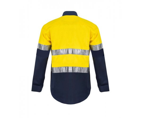 2 TONES HALF PLKET SHIRT WITH REFLECTIVE TAPE 2 TONES HALF PLKET SHIRT WITH REFLECTIVE TAPE