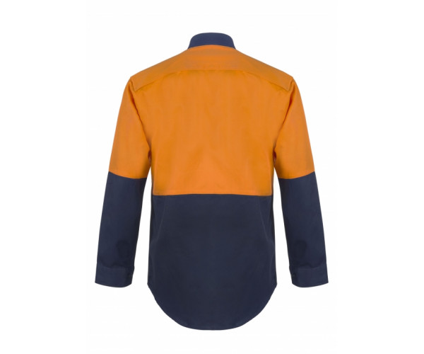 HI VIS TWO TONE LONG SLEEVE COTTON DRILL SHIRT HI VIS TWO TONE LONG SLEEVE COTTON DRILL SHIRT