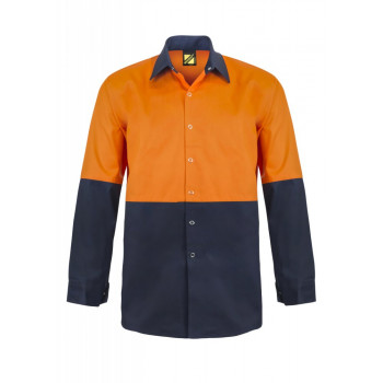Food Industry Two Tone Long Sleeve Shit With Press Studs And No Pockets