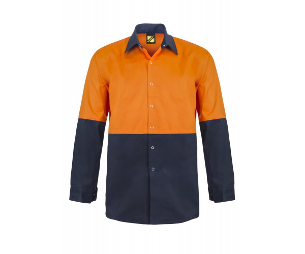 FOOD INDUSTRY TWO TONE LONG SLEEVE SHIT WITH PRESS STUDS AND NO POCKETS FOOD INDUSTRY TWO TONE LONG SLEEVE SHIT WITH PRESS STUDS AND NO POCKETS