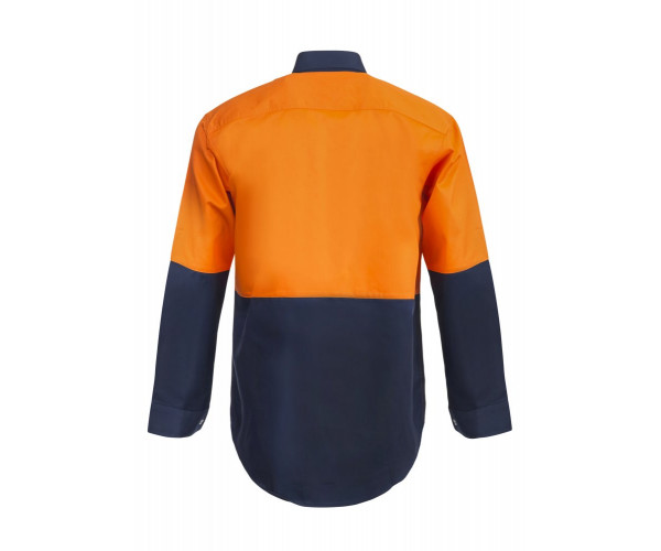 FOOD INDUSTRY TWO TONE LONG SLEEVE SHIT WITH PRESS STUDS AND NO POCKETS FOOD INDUSTRY TWO TONE LONG SLEEVE SHIT WITH PRESS STUDS AND NO POCKETS