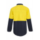 HIVIS COTTON DRILL SHIRT WITH SEMI GUSSET LONG SLEEVES