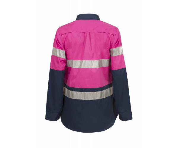 LADIES LIGHTWEIGHT LONG SLEEVES COTTON SHIRT WITH REFLECTIVE TAPE LADIES LIGHTWEIGHT LONG SLEEVES COTTON SHIRT WITH REFLECTIVE TAPE