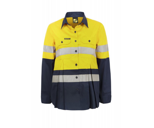 MATERNITY HI VIS SHIRT WITH REFLECTIVE TAPE 100% COTTON MATERNITY HI VIS SHIRT WITH REFLECTIVE TAPE 100% COTTON