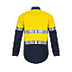 WORK CRAFT HIVIS 2TONE HALF PLACKET SHIRT WITH REFLECTIVE TAPE WORK CRAFT HIVIS 2TONE HALF PLACKET SHIRT WITH REFLECTIVE TAPE