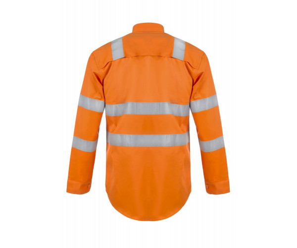 WORK CRAFT LIGHTWEIGHT COTTON HI VIS RAILWORKERS SHIRT WORK CRAFT LIGHTWEIGHT COTTON HI VIS RAILWORKERS SHIRT