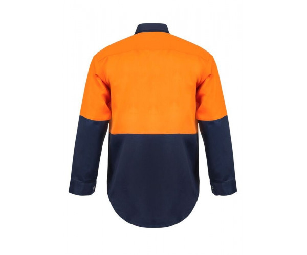WORK CRAFT TWO TONE LONG SLEEVE SHIRT WITH PRESS STUDS & POCKETS WORK CRAFT TWO TONE LONG SLEEVE SHIRT WITH PRESS STUDS & POCKETS