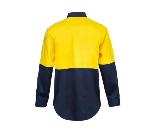 WORK CRAFT TWO TONE LONG SLEEVE SHIRT WITH PRESS STUDS & POCKETS WORK CRAFT TWO TONE LONG SLEEVE SHIRT WITH PRESS STUDS & POCKETS