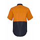 WORK CRAFT TWO TONE SHORT SLEEVE SHIRT WITH PRESS STUDS & POCKETS 100% COTTON WORK CRAFT TWO TONE SHORT SLEEVE SHIRT WITH PRESS STUDS & POCKETS 100% COTTON