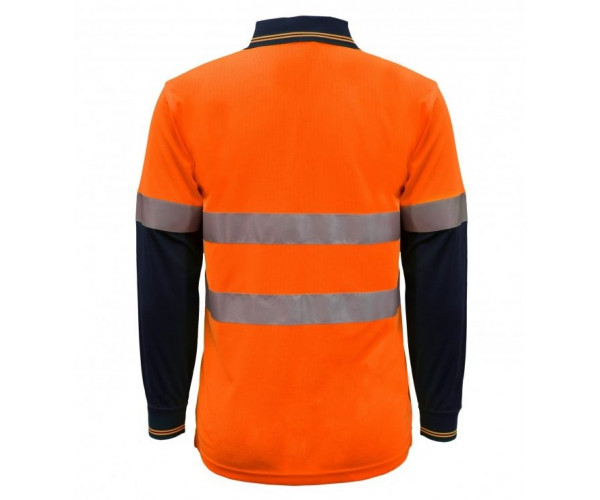 HI VIS LONG SLEEVES MICROMESH POLO WITH POCKET AND REFLECTIVE TAPE HI VIS LONG SLEEVES MICROMESH POLO WITH POCKET AND REFLECTIVE TAPE