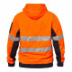 HI VIS Zipper Fleece Hoodie with Reflective Tape