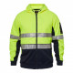 HI VIS Zipper Fleece Hoodie with Reflective Tape