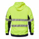 HI VIS Zipper Fleece Hoodie with Reflective Tape