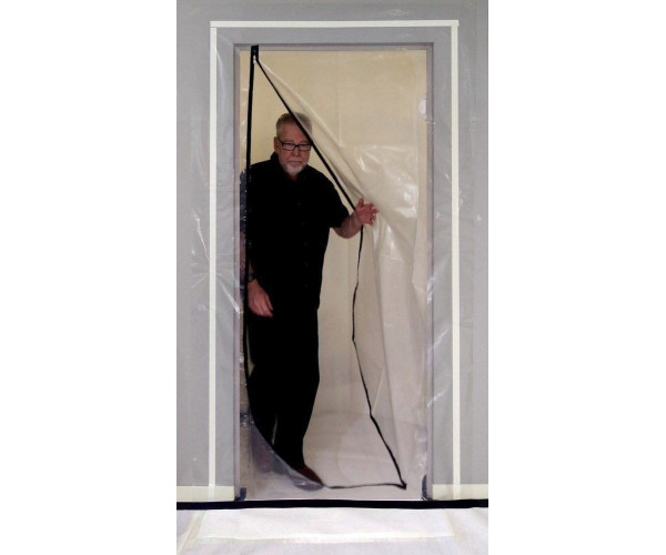 ZIP SEAL L Shape Doorway Seal ZIP SEAL DOORWAY L SHAPE Dust Proof Room Zipper Seal Door Access